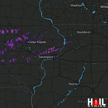 Hail Map Pella, IA 04-16-2017