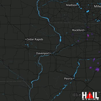 Hail Map Plainfield, IL 06-13-2017