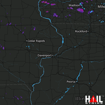 Hail Map Oregon, WI 06-17-2017