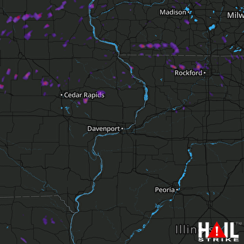 Hail Map Freeport, IL 06-28-2017