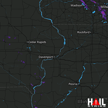 Hail Map Madison, WI 07-07-2017