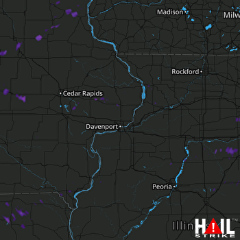 Hail Map Viroqua, WI 07-13-2017