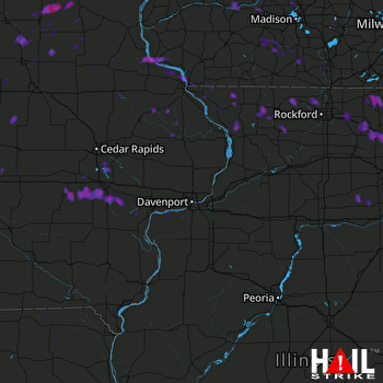 Hail Map Elgin, IL 07-21-2017