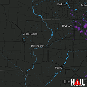 Hail Map Aurora, IL 07-23-2017
