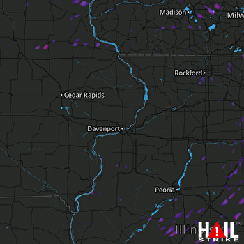 Hail Map Lake Zurich, IL 08-03-2017