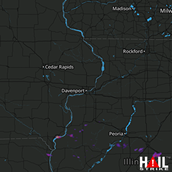 Hail Map Fort Madison, IA 08-19-2017