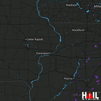 Hail Map Oglesby, IL 08-28-2017