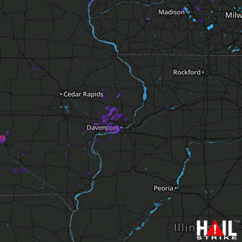 Hail Map Dodgeville, WI 09-21-2017