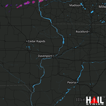 Hail Map Baraboo, WI 04-13-2018