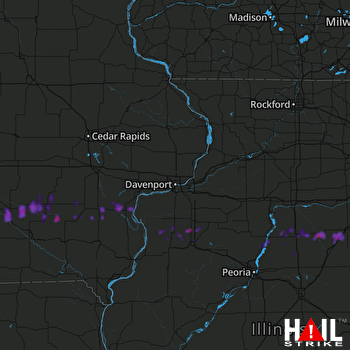 Hail Map Oskaloosa, IA 05-13-2018