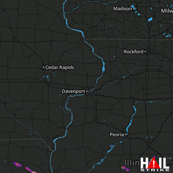 Hail Map Springfield, IL 05-15-2018