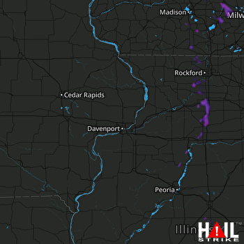 Hail Map Watertown, WI 06-15-2018