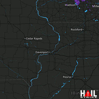 Hail Map Waunakee, WI 06-16-2018