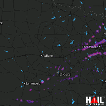 Hail Map Irving, TX 10-21-2019