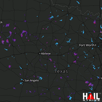 Hail Map Denton, TX 05-24-2020