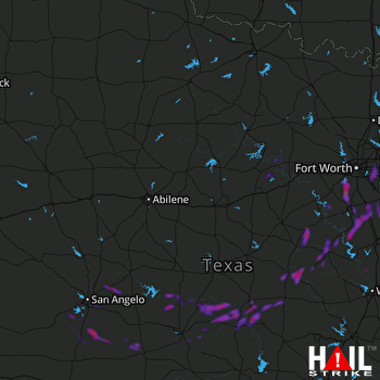 Hail Map Arlington, TX 06-15-2021