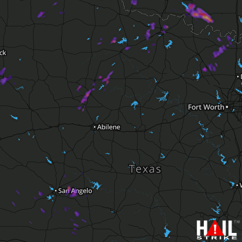 Hail Map Iowa Park, TX 04-17-2017