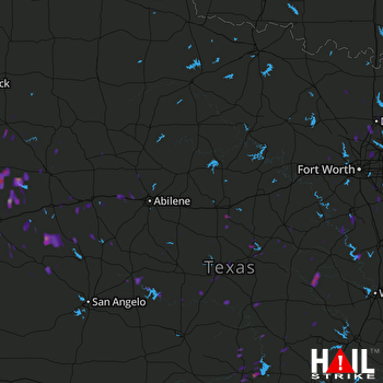 Hail Map Mesquite, TX 06-02-2017