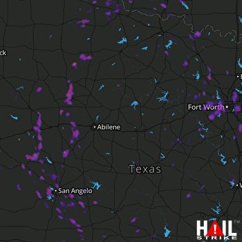 Hail Map Arlington, TX 06-23-2017