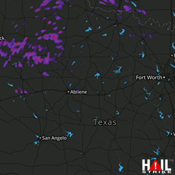 Hail Map Altus, OK 07-01-2017