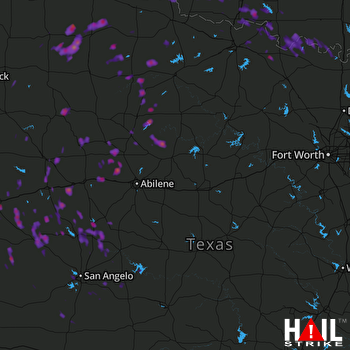 Hail Map Big Spring, TX 07-05-2017