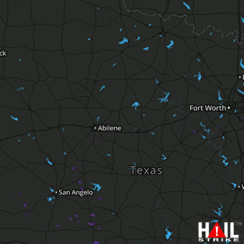 Hail Map Tuscola, TX 07-07-2017