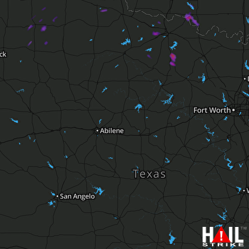 Hail Map Holliday, TX 08-10-2017
