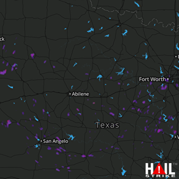 Hail Map Burleson, TX 08-17-2017