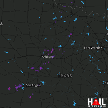 Hail Map Winters, TX 09-20-2017