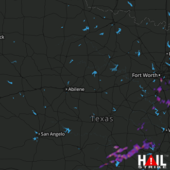 Hail Map Irving, TX 04-03-2018