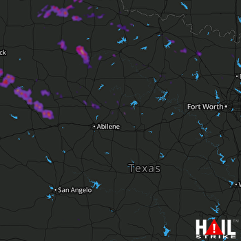 Hail Map Graham, TX 05-18-2018