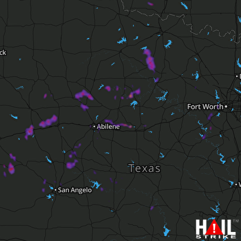 Hail Map Abilene, TX 06-24-2018
