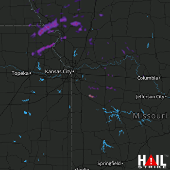 Hail Map Warrensburg, MO 08-31-2018