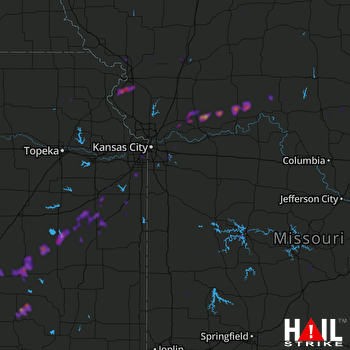 Hail Map Olathe, KS 04-17-2019