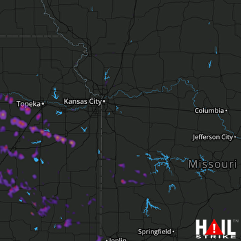 Hail Map Emporia, KS 05-07-2019