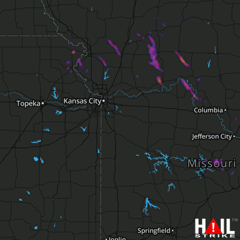 Hail Map Atchison, KS 05-15-2019