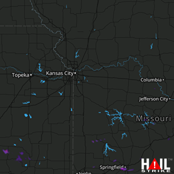 Hail Map Springfield, MO 06-19-2019