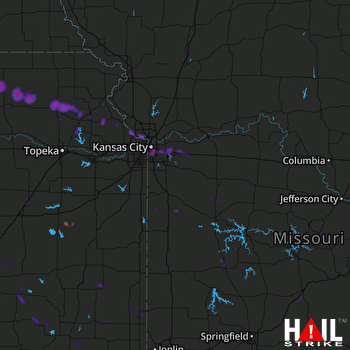 Hail Map Kansas City, MO 07-10-2019