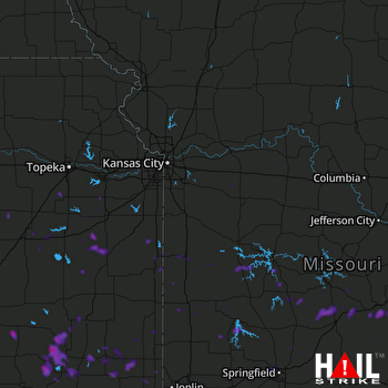 Hail Map Fort Leonard Wood, MO 08-22-2019