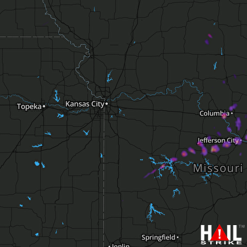 Hail Map Jefferson City, MO 03-28-2020