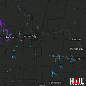Hail Map Manhattan, KS 06-28-2020