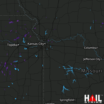 Hail Map Liberty, MO 07-21-2020