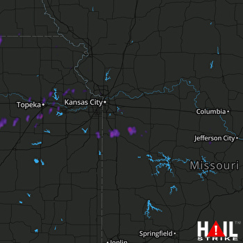 Hail Map Louisburg, KS 05-09-2021