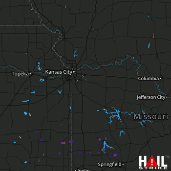 Hail Map KANSAS CITY 05-09-2021
