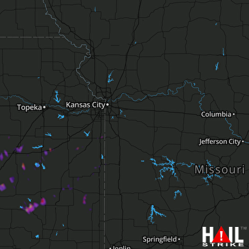 Hail Map Louisburg, KS 05-16-2021
