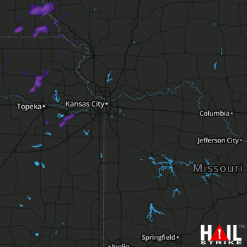 Hail Map Lawrence, KS 06-24-2021