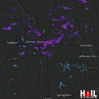 Hail Map Kansas City, MO 08-13-2021
