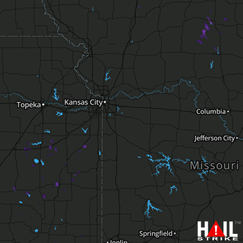 Hail Map Kirksville, MO 10-13-2021