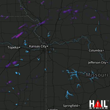 Hail Map Holton, KS 10-24-2021