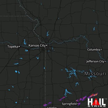 Hail Map Springfield, MO 06-02-2017